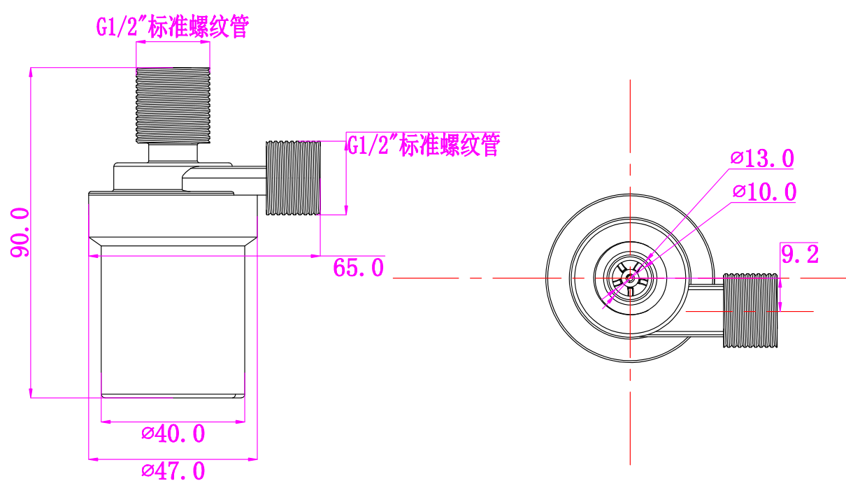 ZL38-39BG 無(wú)刷直流水泵平面圖